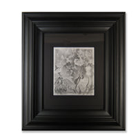 Surreal fine art,  nature landscape Graphite on acid free paper with double matted and custom wood frame.  Image: 8" x 9.5" and Frame: 21" x 24" x 2" inches.  Free shipping within the US!