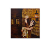 Gypsy woman dancing victorian oil painting. No denying gypsy's know how to get down and boogie!  Oil on linen 12"x 12" inches, ready to hang.  Free shipping within the US!